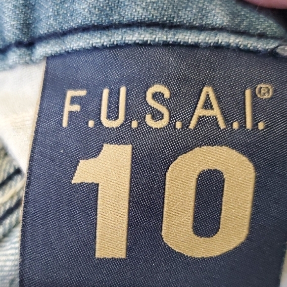 F.U.S.A.I. Classic Blue Denim Straight-Leg Jeans - Picture 9 of 10
